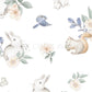 Pastel Floral Whimsical Woodland Wallpaper