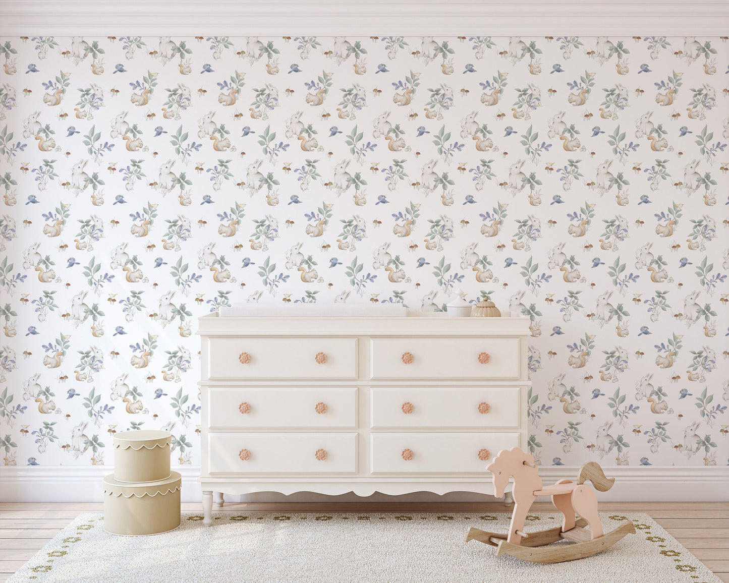 Pastel Whimsical Woodland Wallpaper