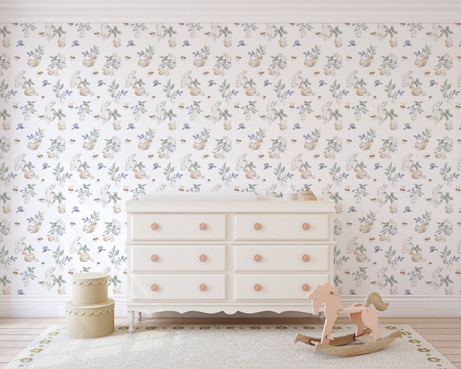 Pastel Whimsical Woodland Wallpaper