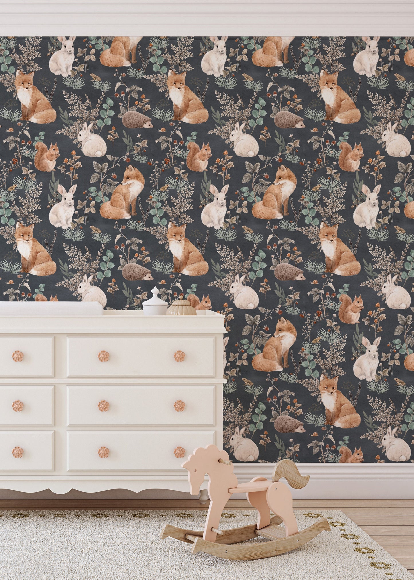 Whimsical Woodland Foxes Wallpaper