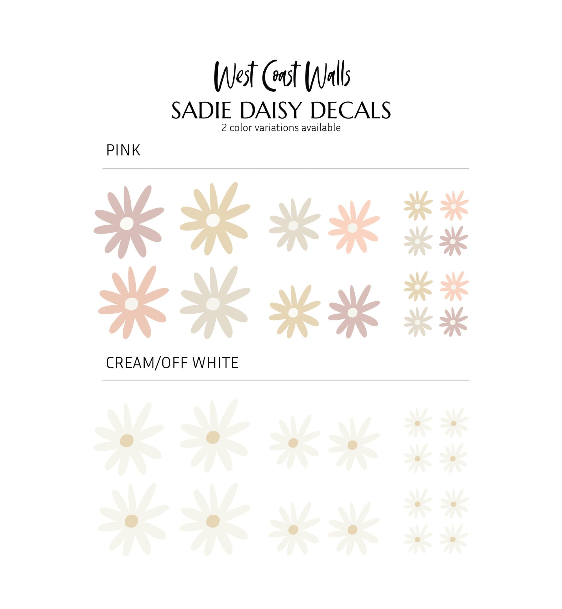 Sadie Daisy Removable Wall Decals