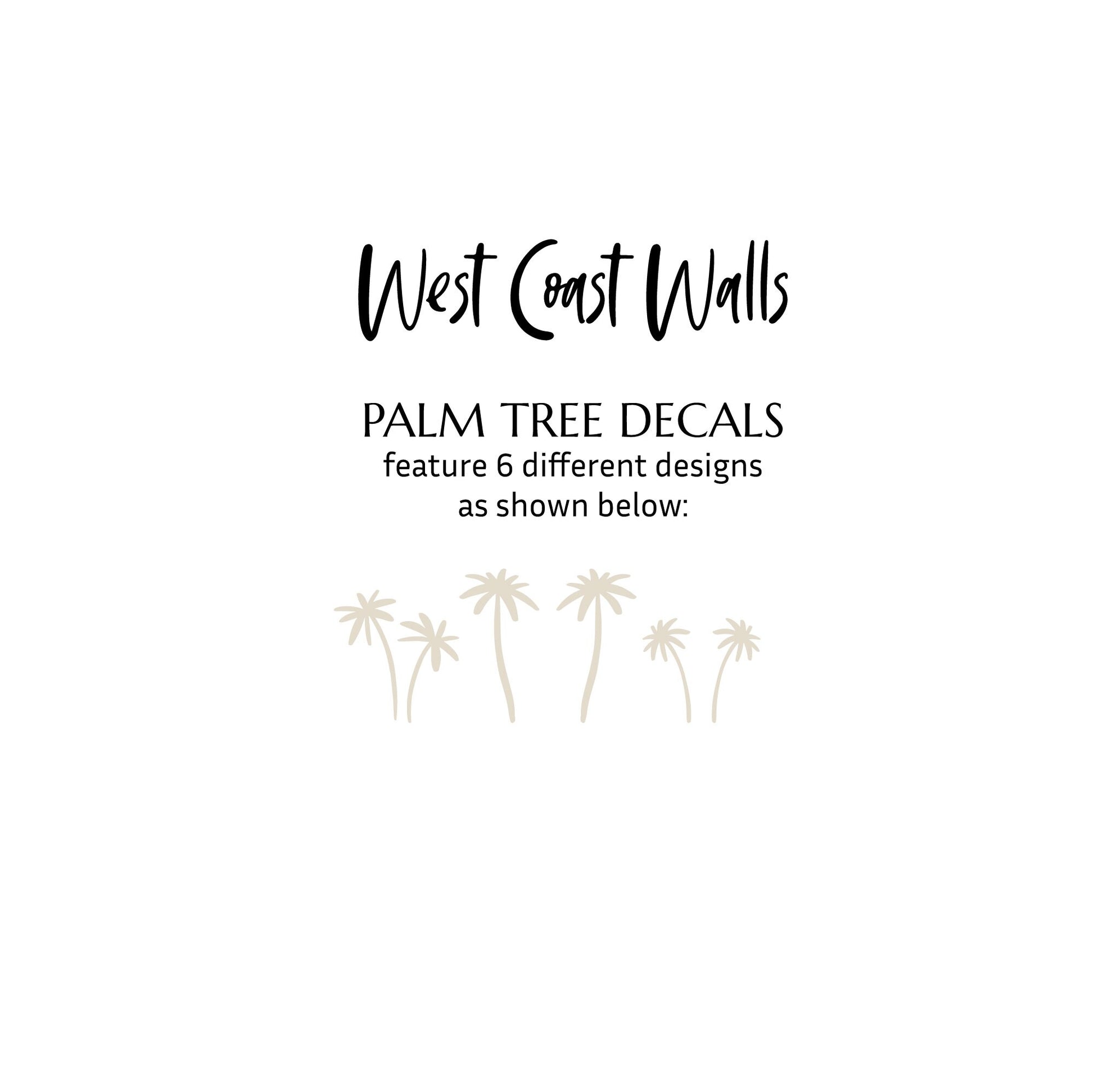 Palm Tree Removable Wall Decals