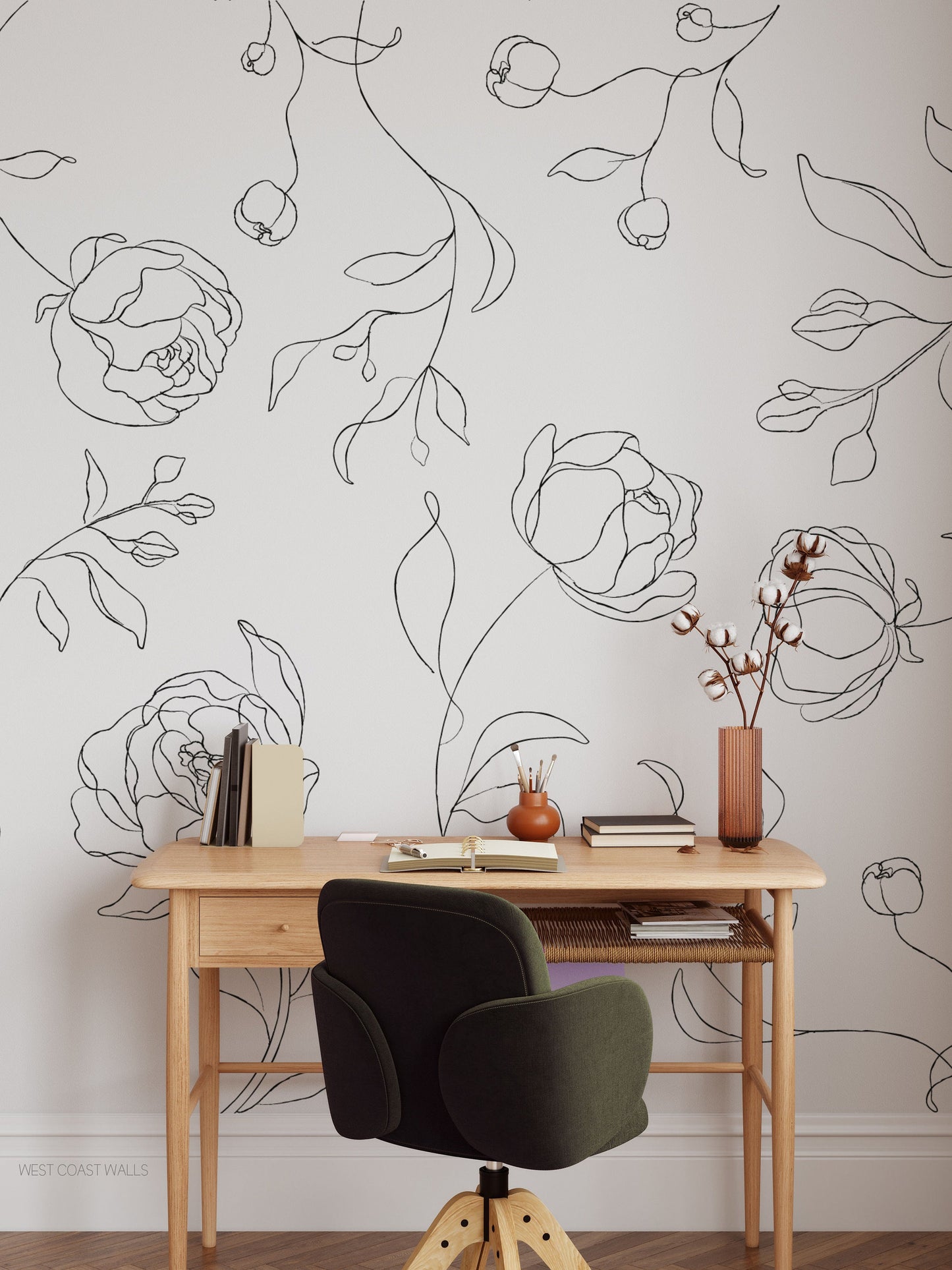 Minimal Peony Decals