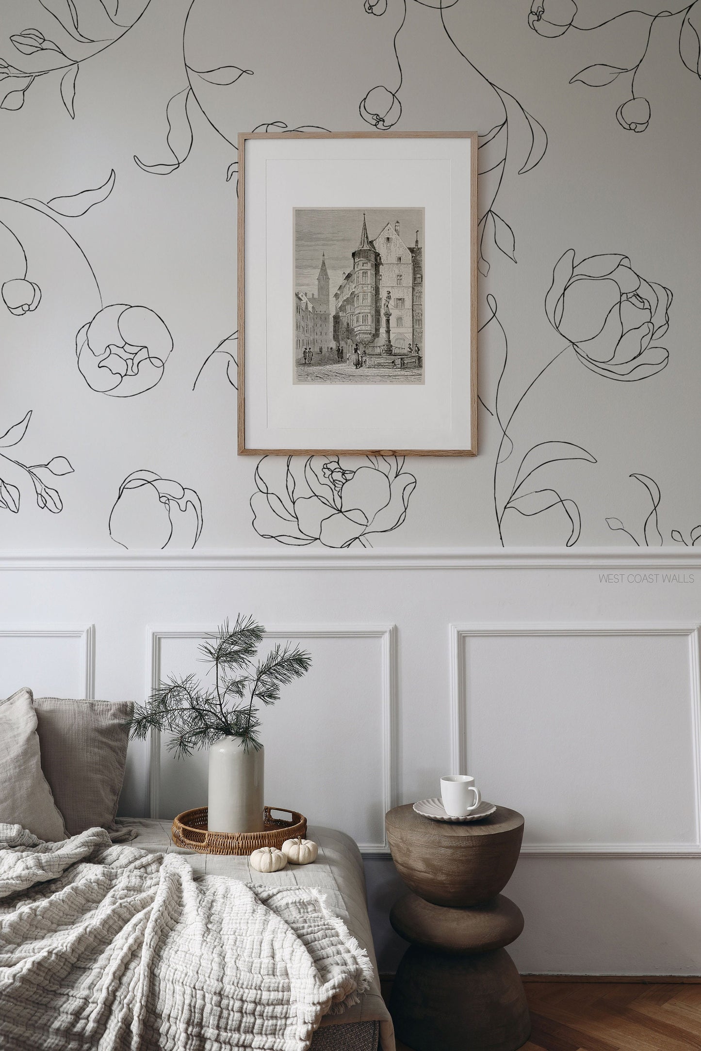 Minimal Peony Decals