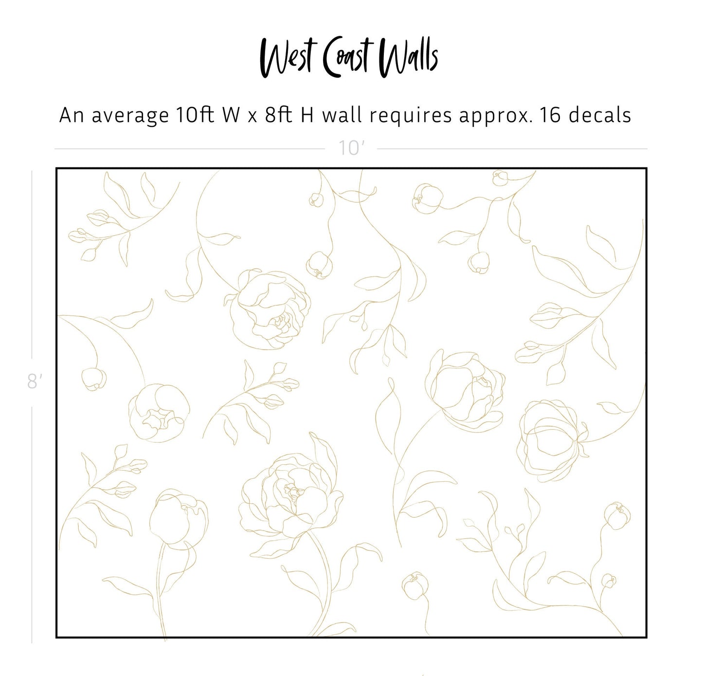 Minimal Peony Decals