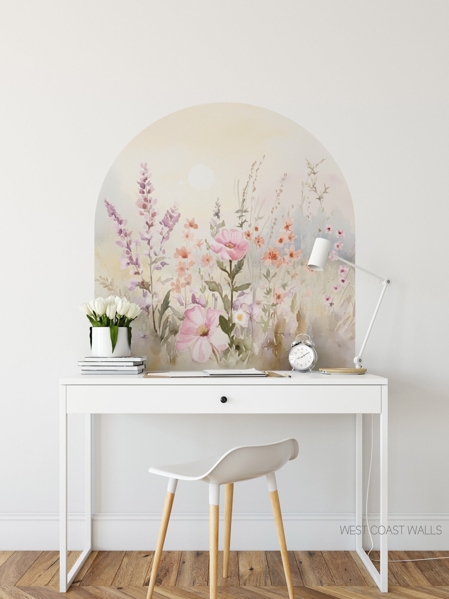 Watercolor Wildflowers Arch Decal