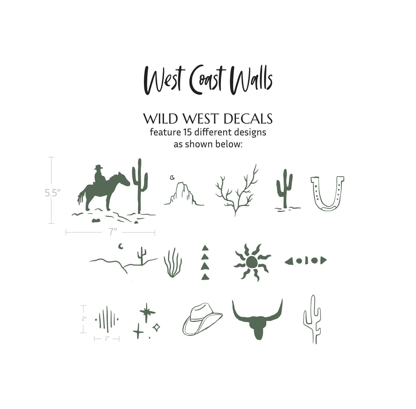 Wild West Wall Decals