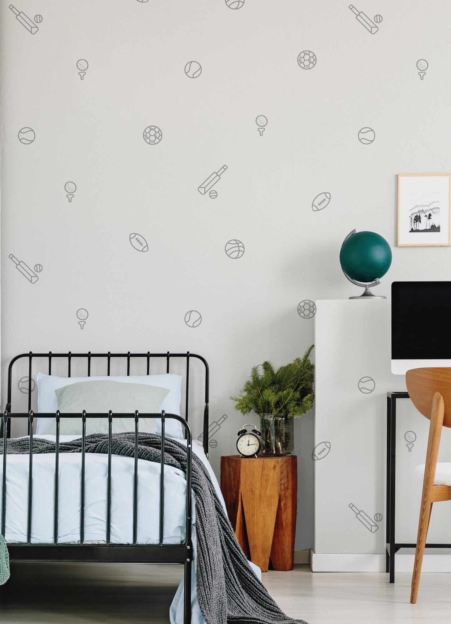 Minimalist Sports Removable Wall Decals