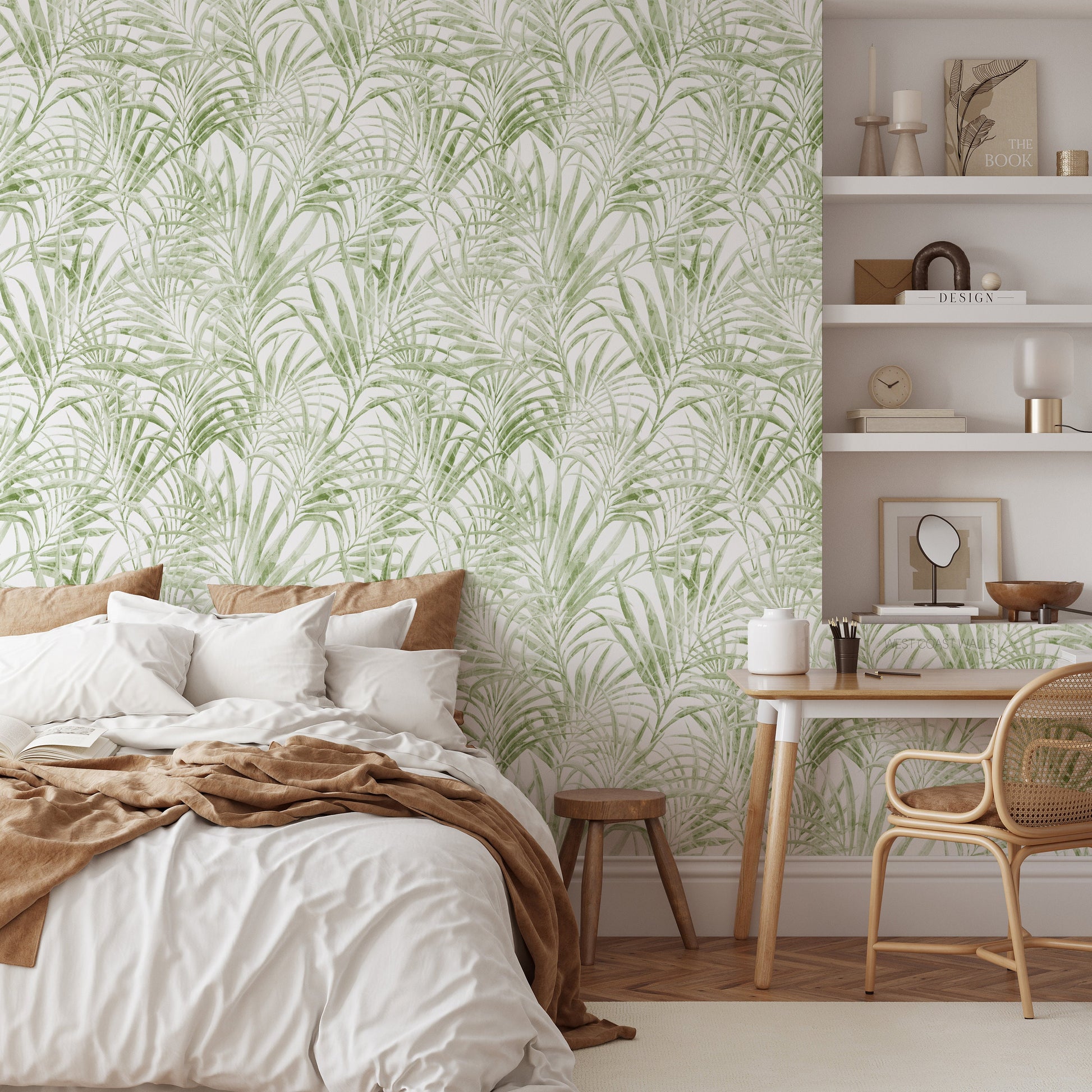 Sage Palm Leaves Wallpaper