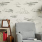 Vintage Airplane Wallpaper, alternate colors available / Aviation Wallpaper / Airplane Decor / Airplane Wallpaper / Nursery Wallpaper