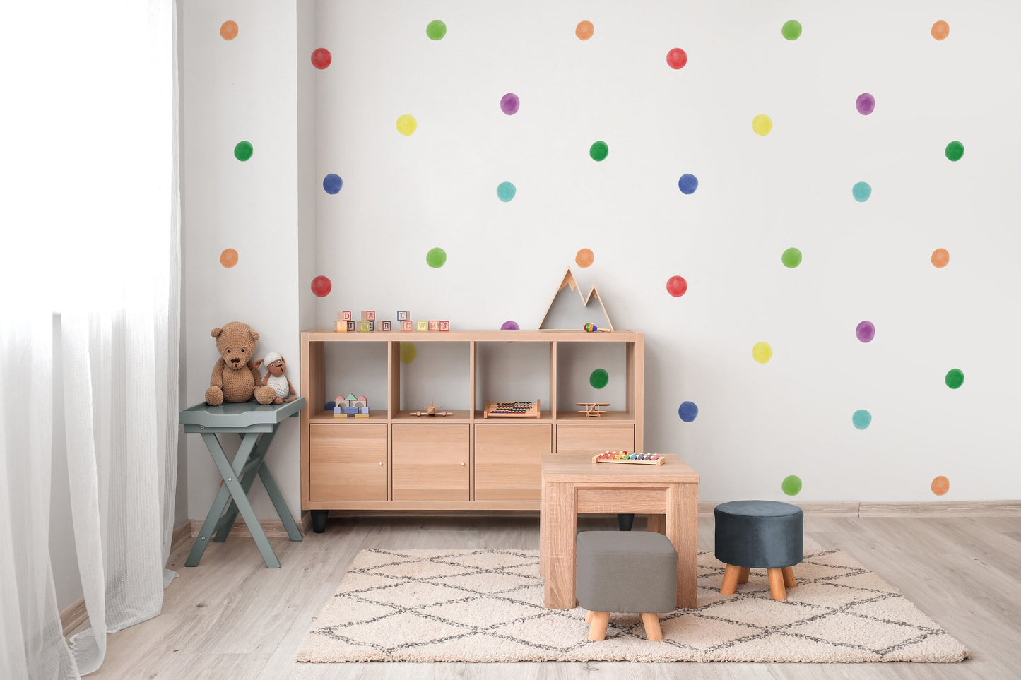 Rainbow Dots Wall Decals