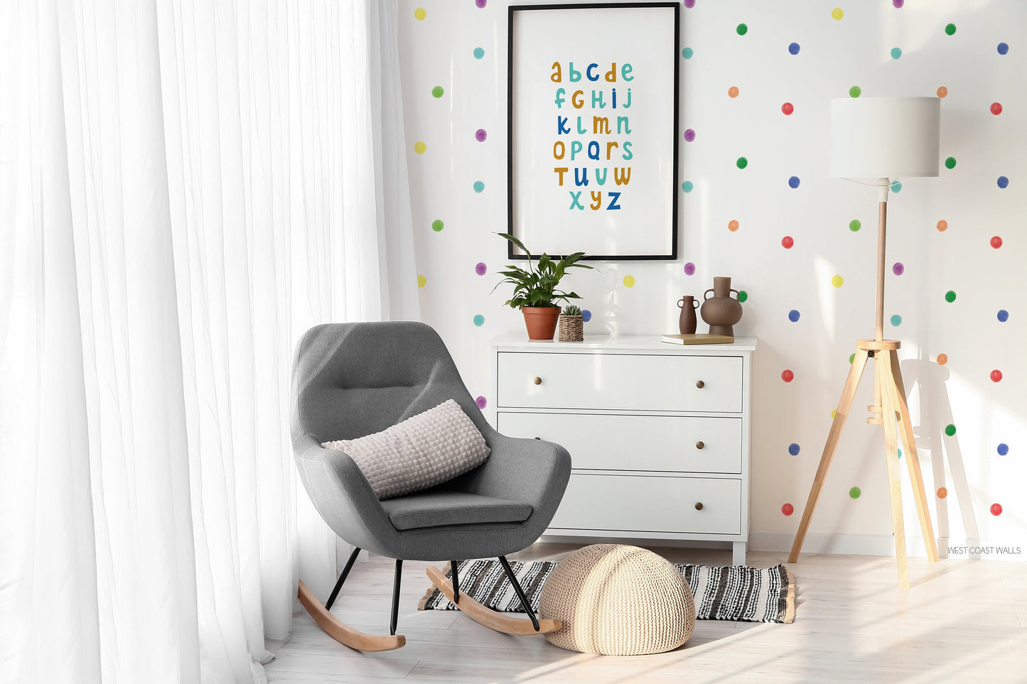 Rainbow Dots Wall Decals