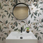 Green and White Magnolia Wallpaper / Floral Blooms Wallpaper / White Floral Wallpaper