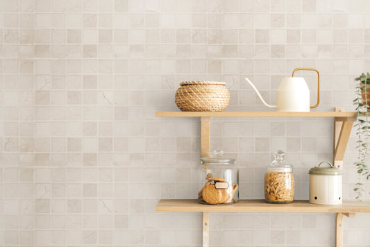 Ceramic Style Tile Wallpaper / Tile Wallpaper / Backsplash Wallpaper / Tile Accent Wall / Faux Tile Contact Paper / Stick on Tiles