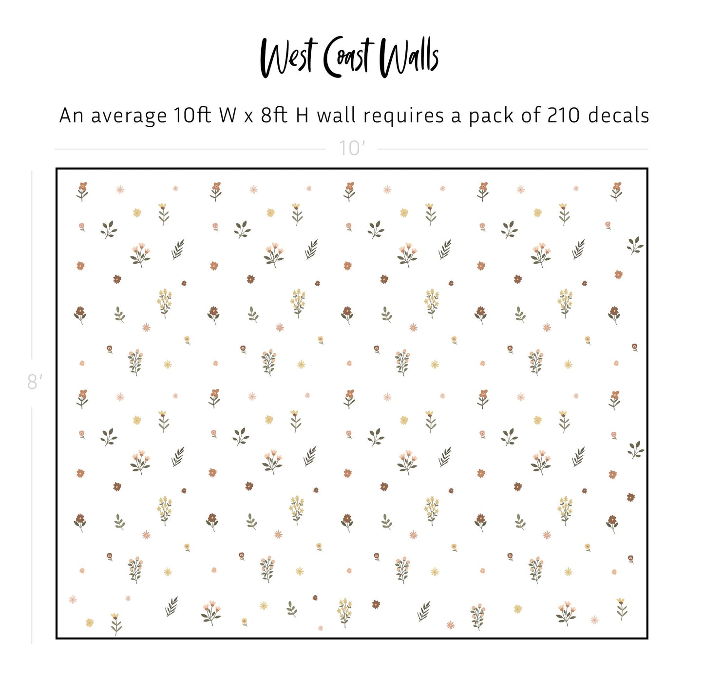 Georgia Wildflower Wall Decals / Removable Flower Wall Decals / Flower Wall Stickers / Floral Walls / Girls Nursery