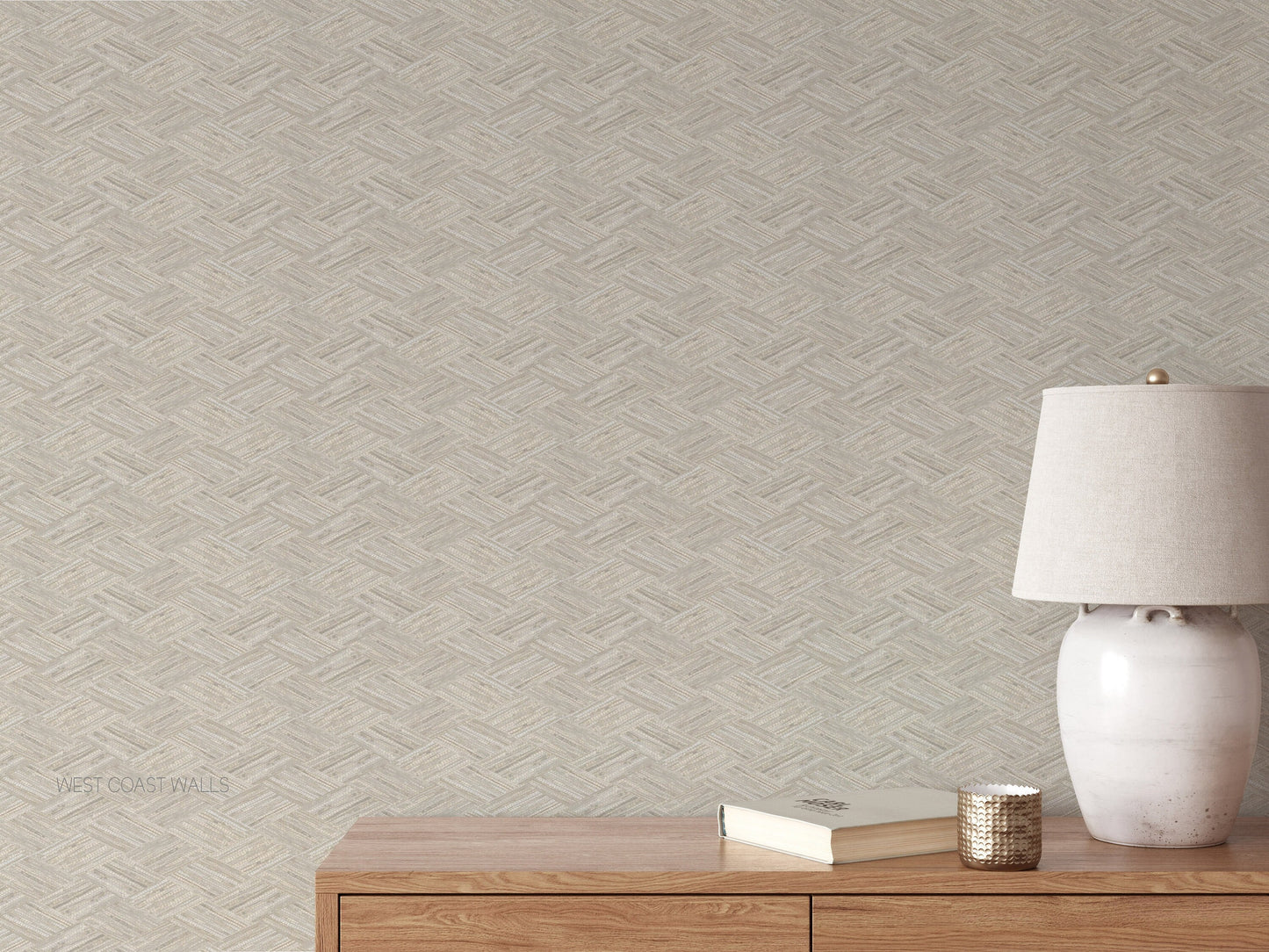 Diamond Seagrass Wallpaper / Linen Wallpaper / Natural Wallpaper / Texture Wallpaper / Accent Wall / Neutral Textured Wall