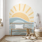 Sun and Sea Removable Arch Decal / Surf Theme / Watercolor Sun Decal / Sun Nursery Decor / Playroom Wall Decal / Nursery Wallpaper