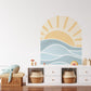 Sun and Sea Removable Arch Decal / Surf Theme / Watercolor Sun Decal / Sun Nursery Decor / Playroom Wall Decal / Nursery Wallpaper