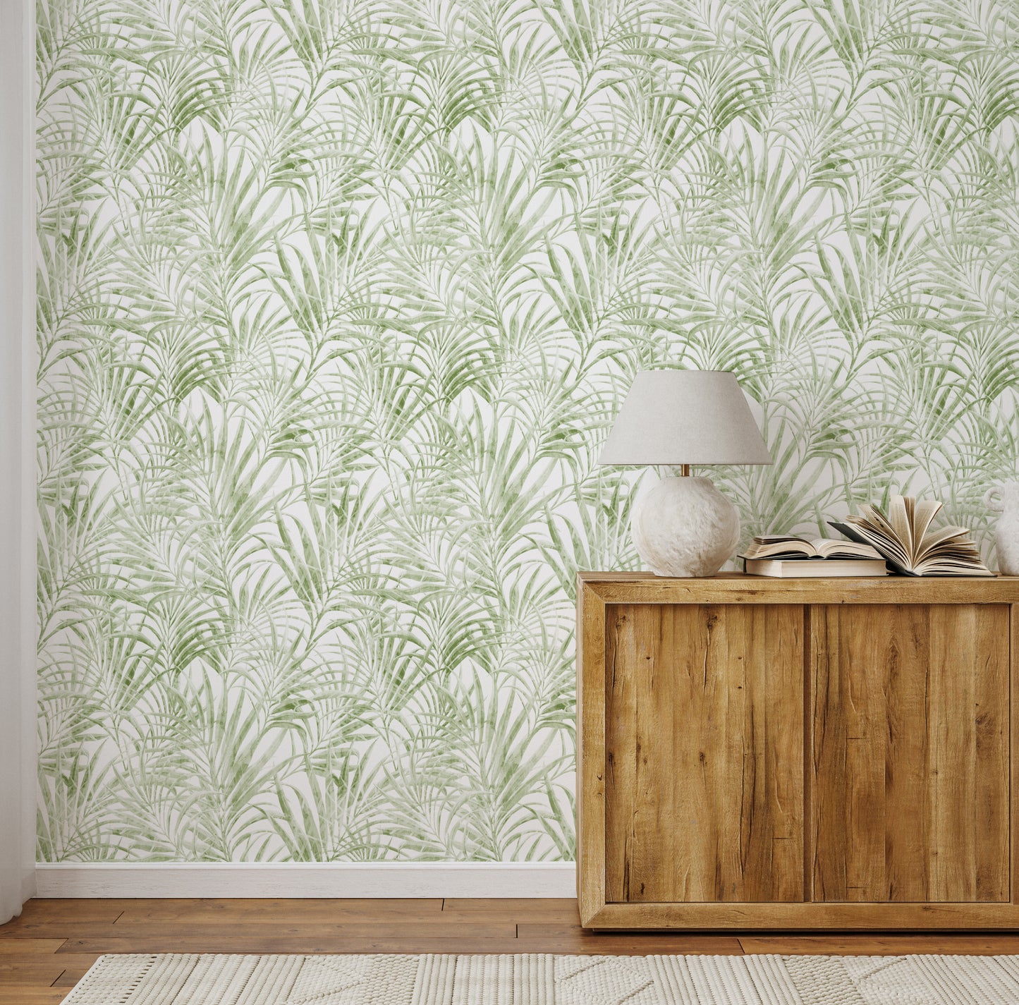 Sage Palm Leaves Wallpaper