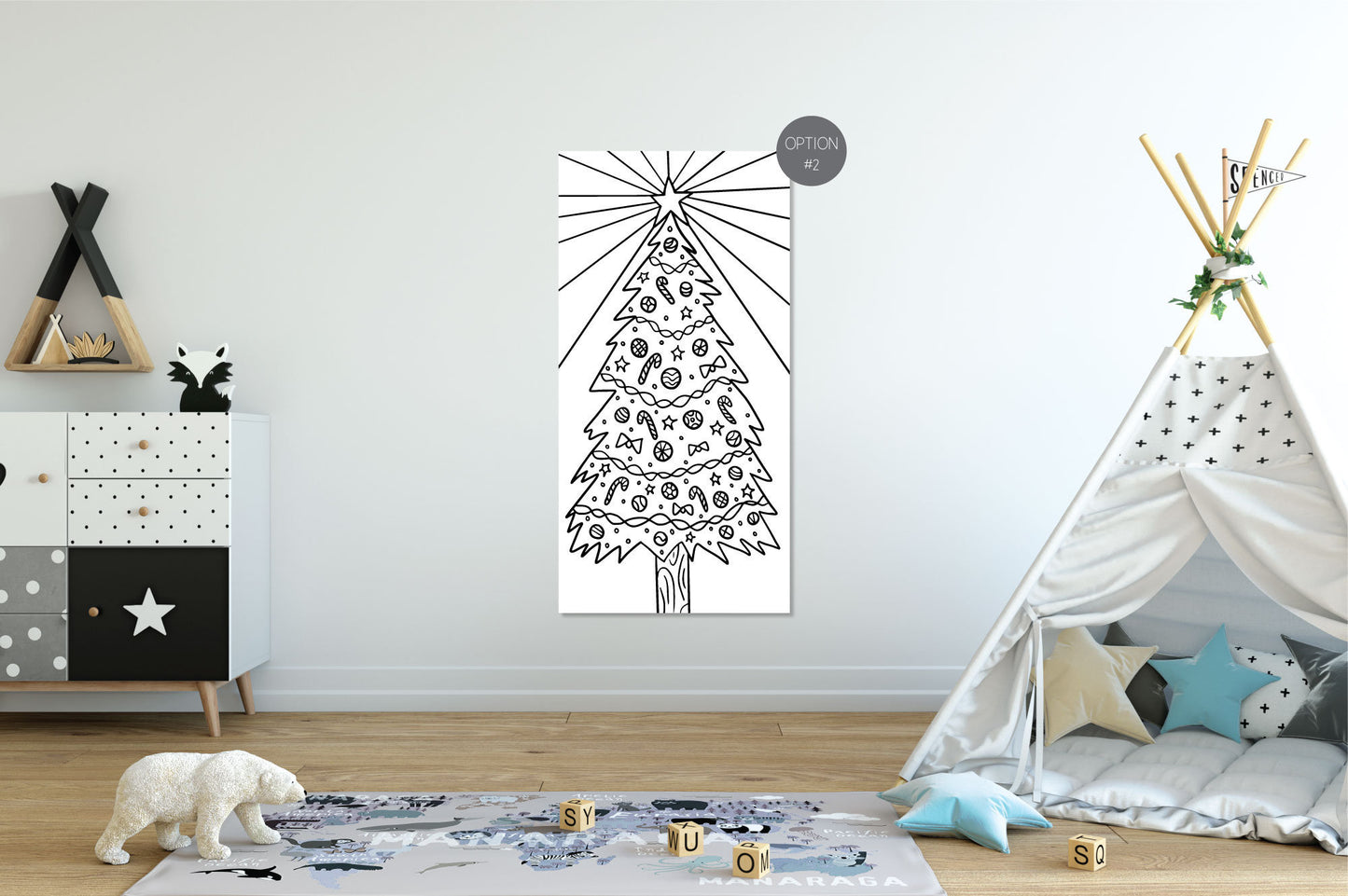 Christmas Tree Coloring Sheet