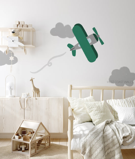 Painted Airplane Wall Decal