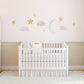 Watercolor Moon and Stars Removable Nursery Decals