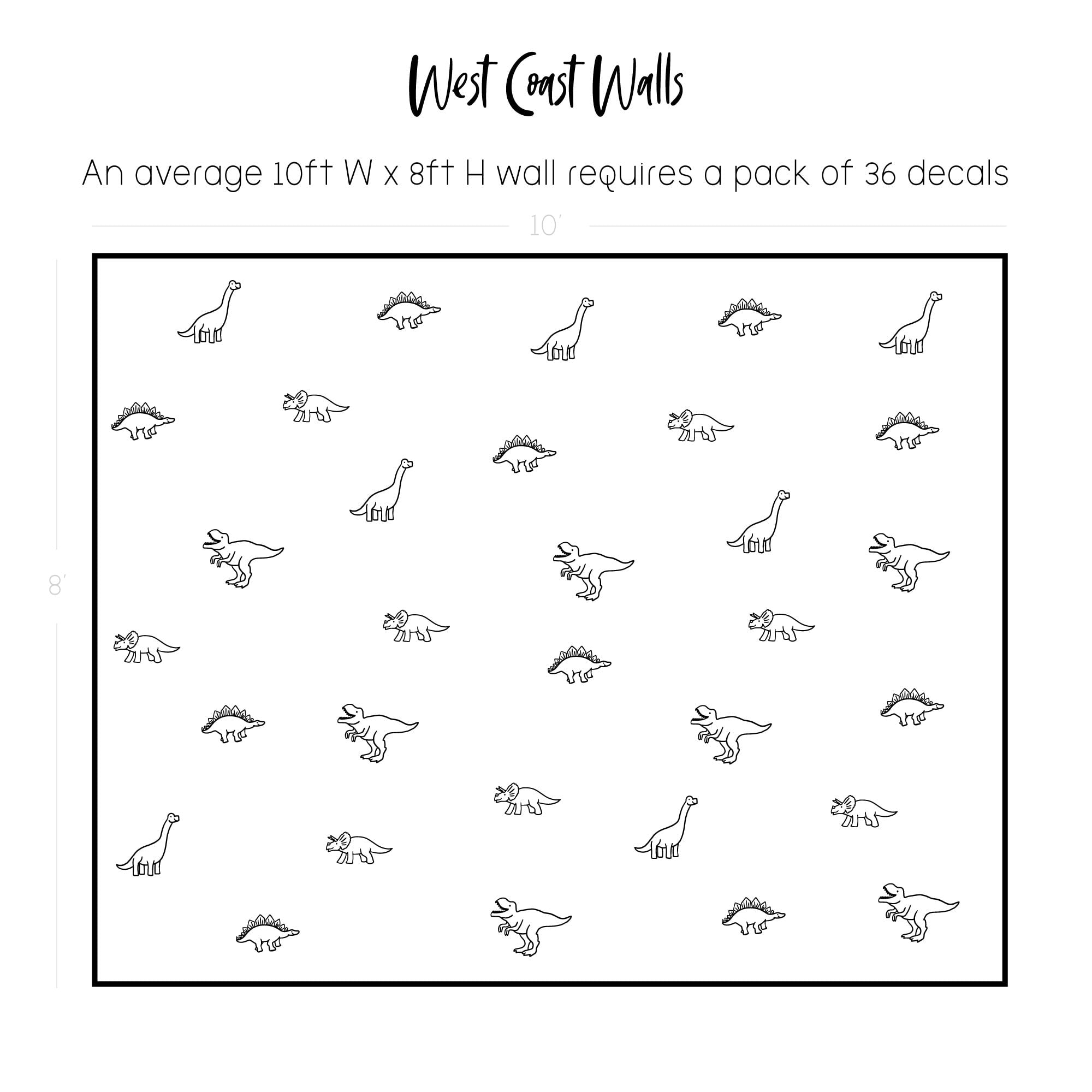 Minimalist Dinosaur Decals – West Coast Walls