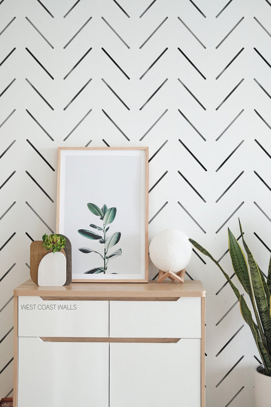 Watercolor Herringbone Wallpaper