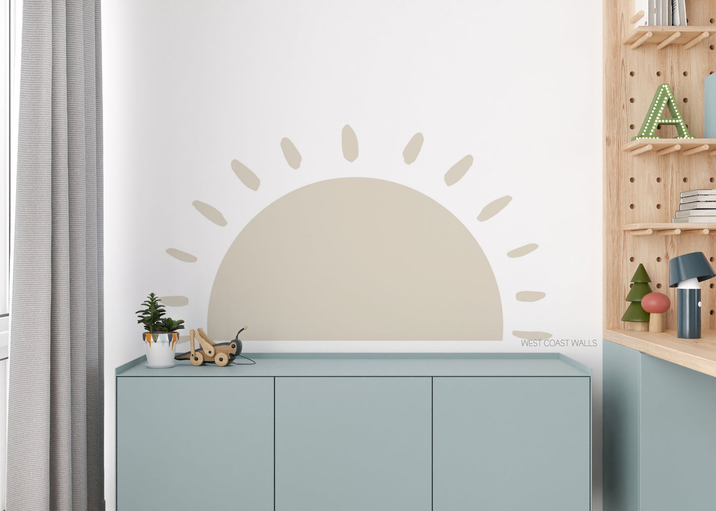 Customisable Large Sun Removable Wall Decal