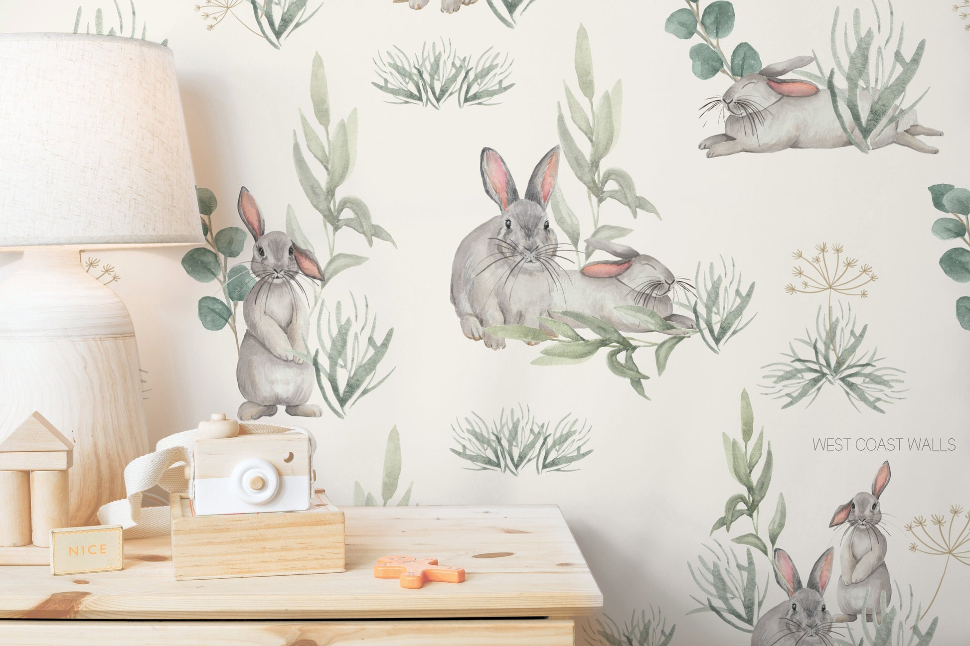 Whimsical Bunnies Wallpaper