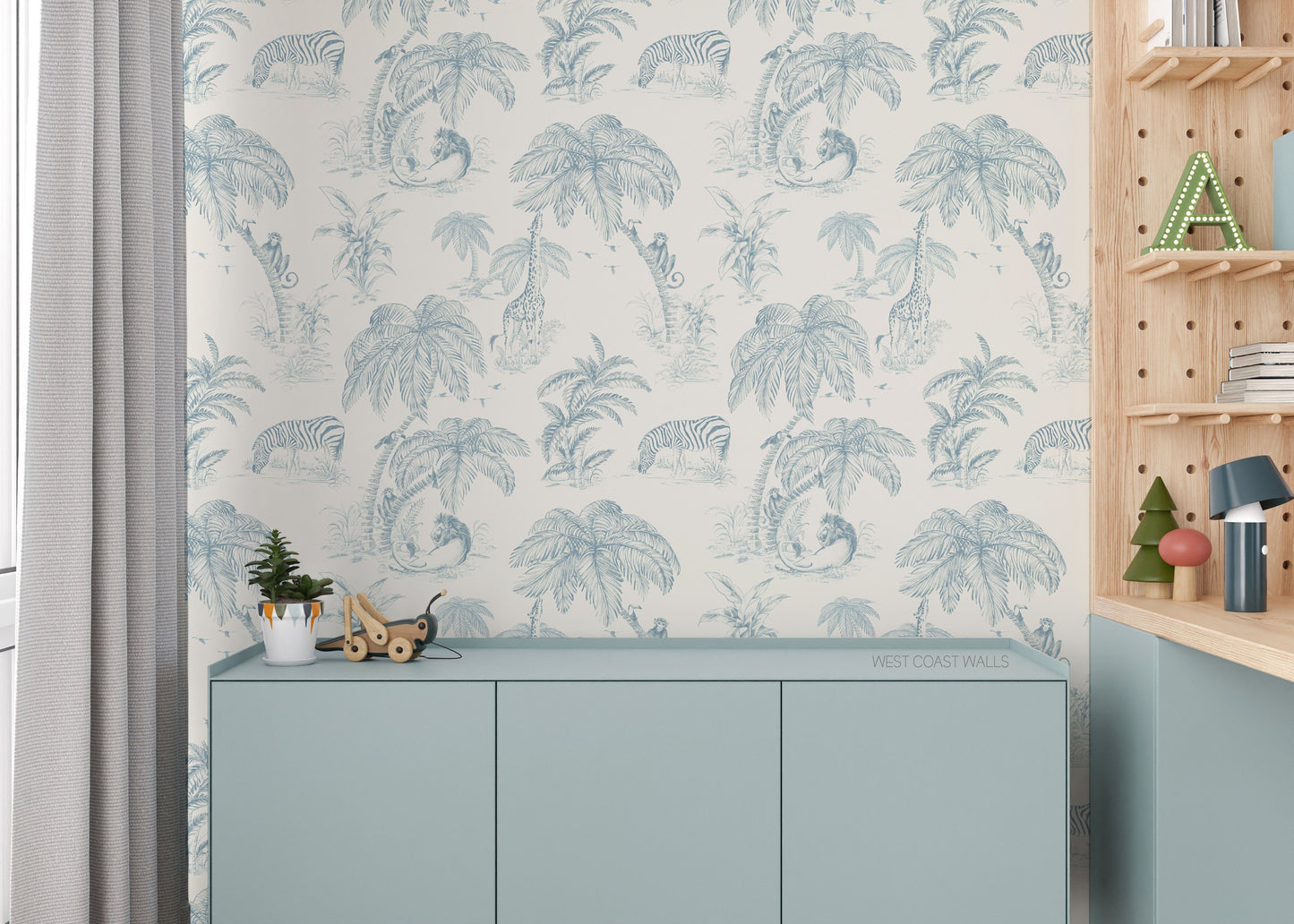 Jungle Toile Wallpaper